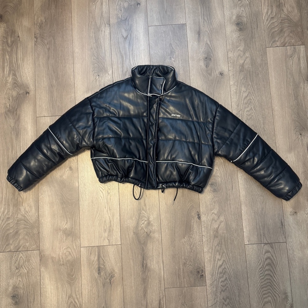 I.AM.GIA Black Cropped Puffer Jacket